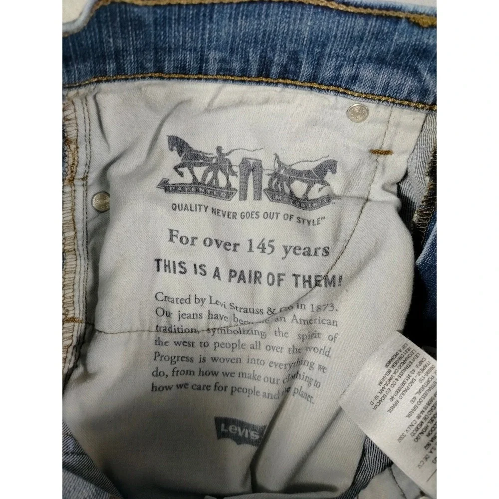 Levis 511 Slim Fit Jeans‎ Mens 32x29 Blue Denim Skater Grunge Distressed Tapered